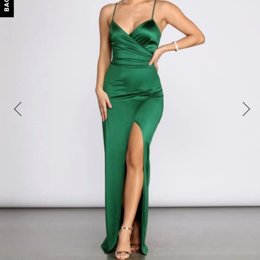 WRAP SKIRT SATIN DRESS